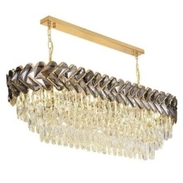 Europæisk Crystal Pendel Light Luksus Oval Loftslampe