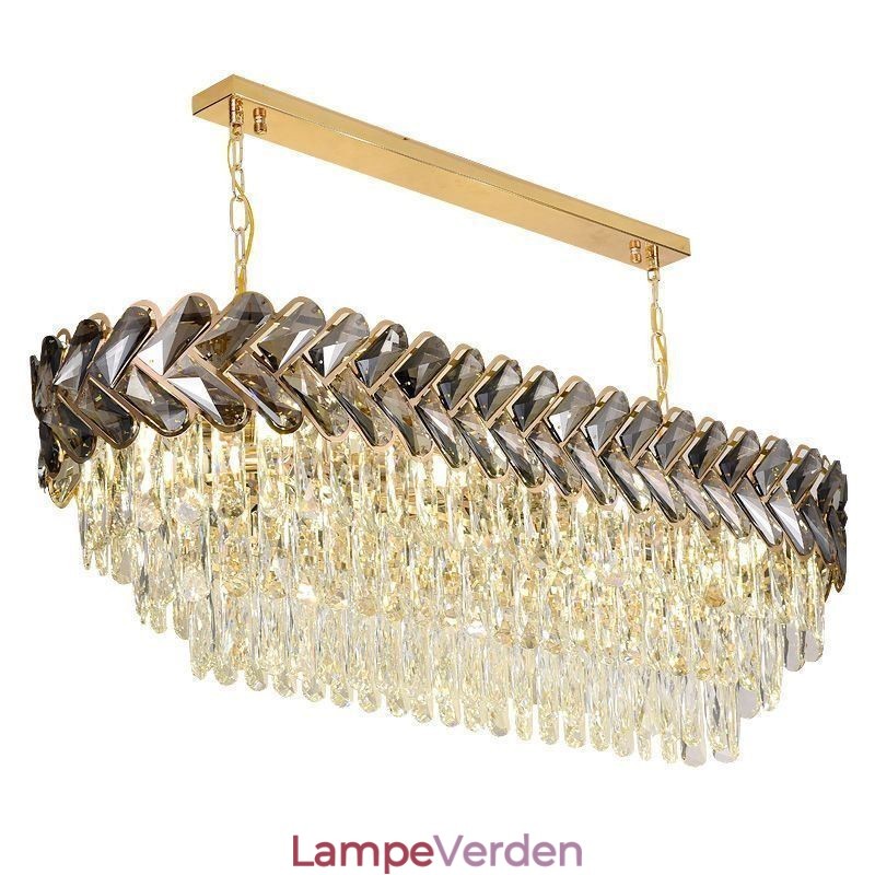 Europæisk Crystal Pendel Light Luksus Oval Loftslampe