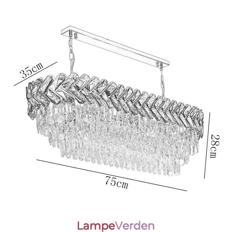Europæisk Crystal Pendel Light Luksus Oval Loftslampe