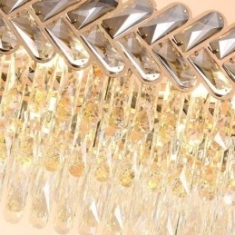 Europæisk Crystal Pendel Light Luksus Oval Loftslampe