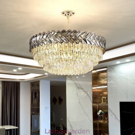 Krystal Pendel Guld Loftslampe Krystal Pendel Guld Loftslampe