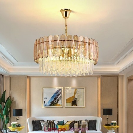 Luksus Pendel Krystal Guld Loftslampe Luksus Pendel Krystal Guld Loftslampe