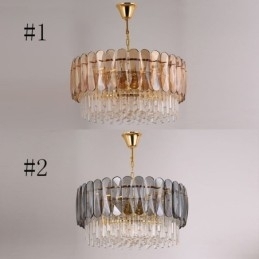 Luksus Pendel Krystal Guld Loftslampe