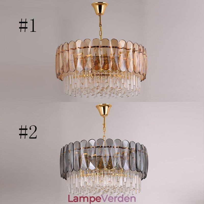 Luksus Pendel Krystal Guld Loftslampe
