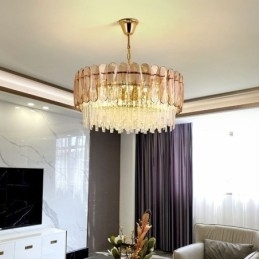 Luksus Pendel Krystal Guld Loftslampe