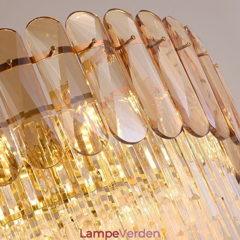 Luksus Pendel Krystal Guld Loftslampe