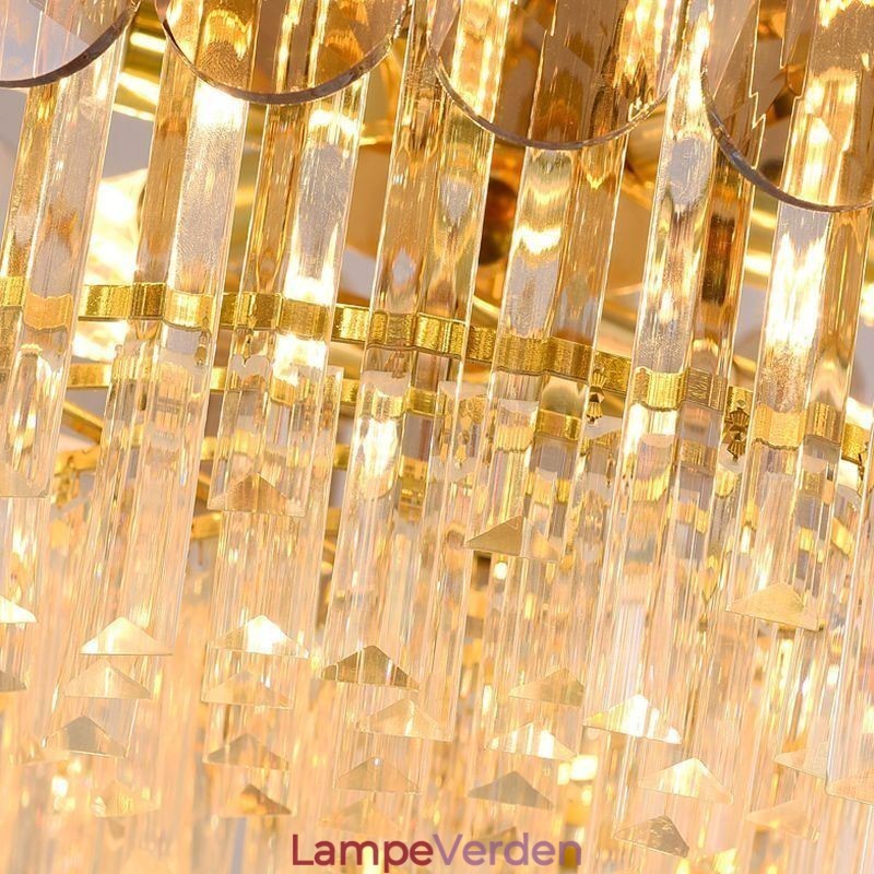 Luksus Pendel Krystal Guld Loftslampe