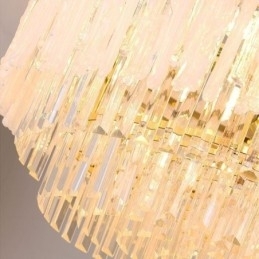Krystal rund koral loftslampe vedhæng