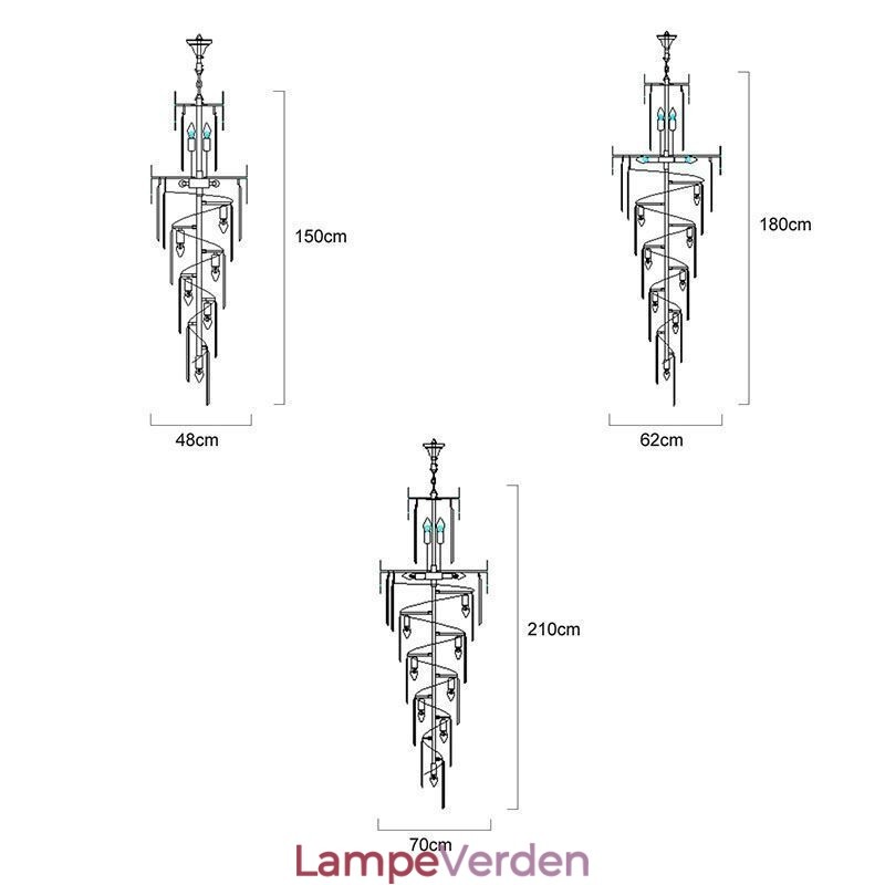 Europæisk Pendel Stor Loftslampe