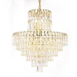 Elegant pendel lyskrystal rund loftsbelysningsarmatur