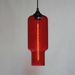 Moderne glaspendel i brunt bobledesign