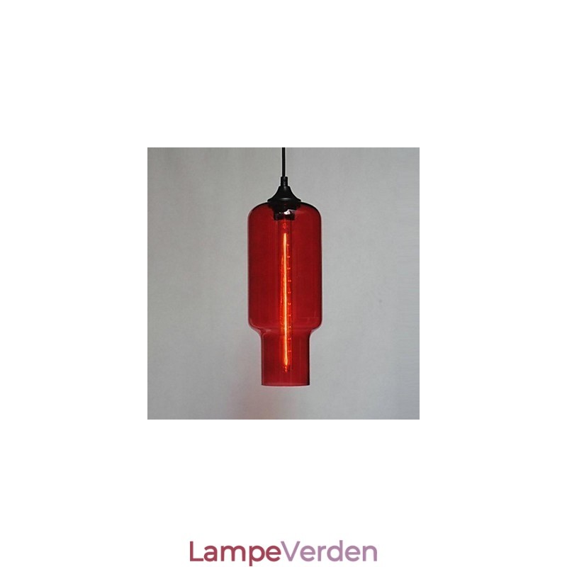 Moderne glaspendel i brunt bobledesign
