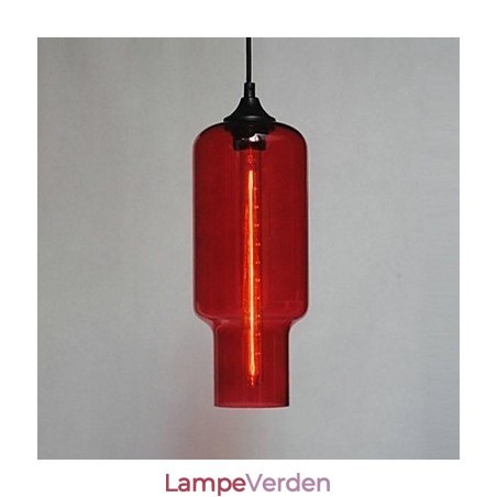 Moderne glaspendel i brunt bobledesign Moderne glaspendel i brunt bobledesign