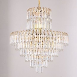 Elegant pendel lyskrystal rund loftsbelysningsarmatur