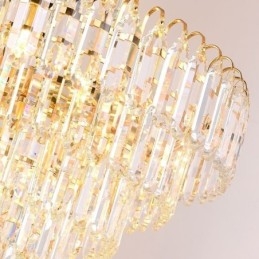 Elegant pendel lyskrystal rund loftsbelysningsarmatur
