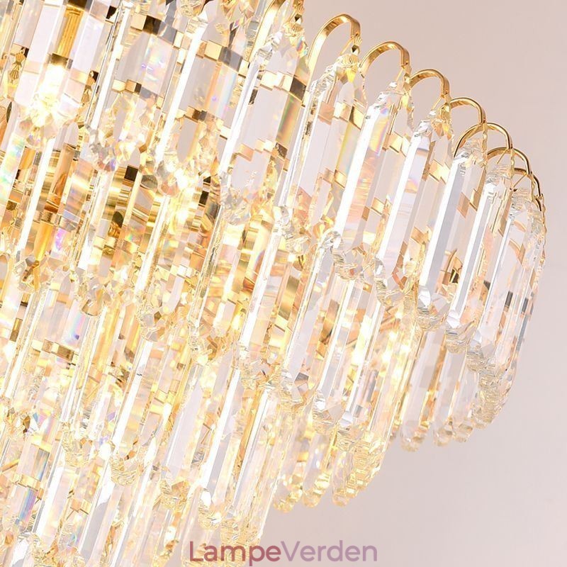 Elegant pendel lyskrystal rund loftsbelysningsarmatur