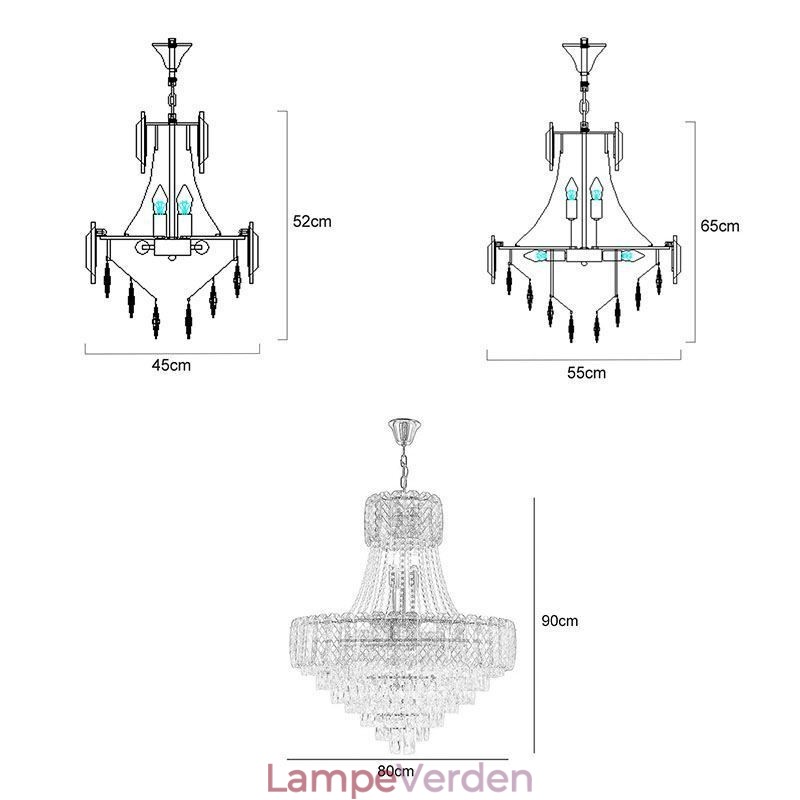Moderne Crystal Pendel Light Rund Loftsbelysningsarmatur