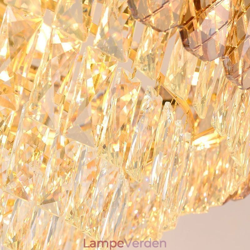 Moderne Crystal Pendel Light Rund Loftsbelysningsarmatur