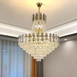 Moderne Crystal Pendel Light Rund Loftsbelysningsarmatur