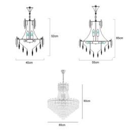 Moderne Crystal Pendel Light Rund Loftsbelysningsarmatur
