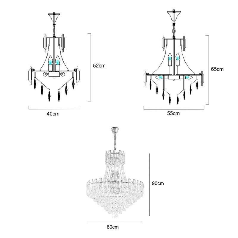 Moderne Crystal Pendel Light Rund Loftsbelysningsarmatur