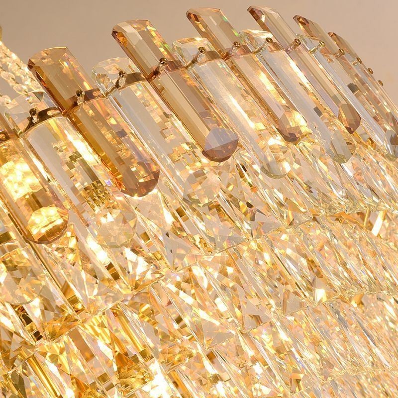 Moderne Crystal Pendel Light Rund Loftsbelysningsarmatur