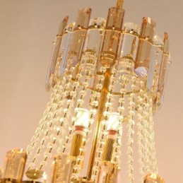 Moderne Crystal Pendel Light Rund Loftsbelysningsarmatur