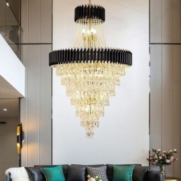 Moderne Krystal Pendel Konisk Loftslampe