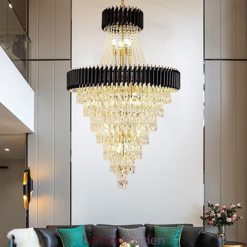 Moderne Krystal Pendel Konisk Loftslampe
