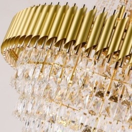 Moderne Krystal Pendel Konisk Loftslampe