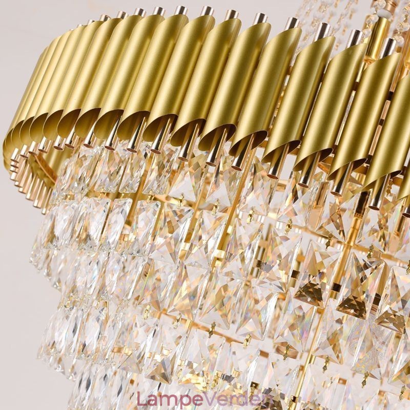 Moderne Krystal Pendel Konisk Loftslampe