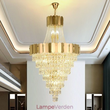 Europæisk Krystal Pendel Konisk hængende Lampe Europæisk Krystal Pendel Konisk hængende Lampe