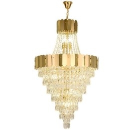 Europæisk Krystal Pendel Konisk hængende Lampe