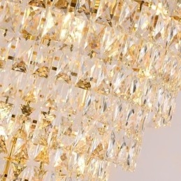 Europæisk Krystal Pendel Konisk hængende Lampe