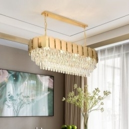 Krystal Pendel Luksus Oval Loftslampe