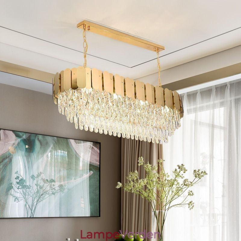 Krystal Pendel Luksus Oval Loftslampe