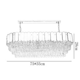 Krystal Pendel Luksus Oval Loftslampe