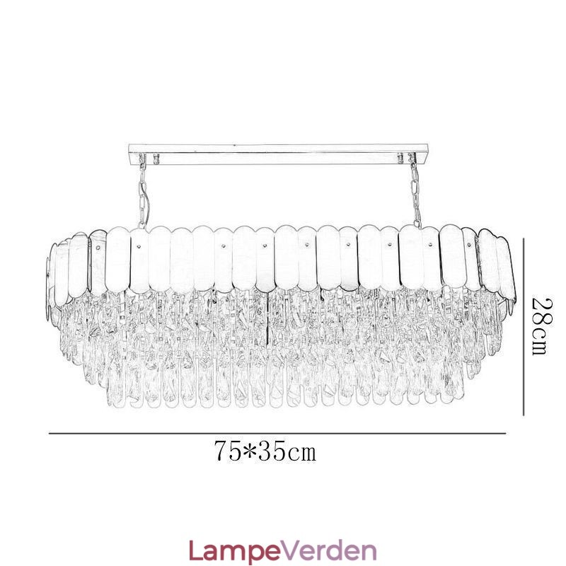 Krystal Pendel Luksus Oval Loftslampe