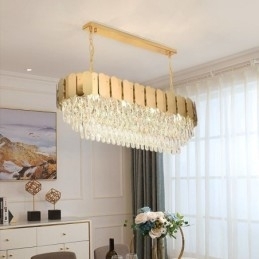 Krystal Pendel Luksus Oval Loftslampe