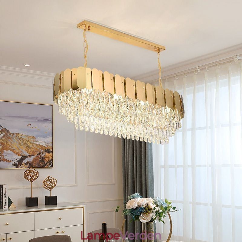 Krystal Pendel Luksus Oval Loftslampe