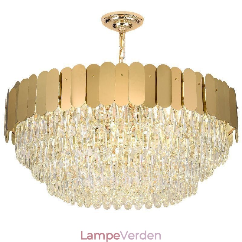 Moderne Pendel Krystal Rund hængende loftslampe