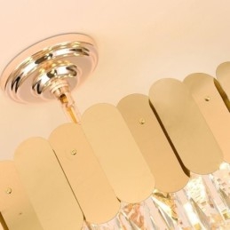 Moderne Pendel Krystal Rund hængende loftslampe