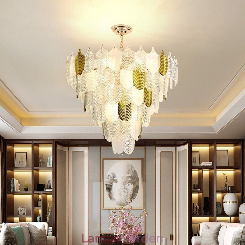 Crystal Elegant Leaf Pendel Light Loft Pendel Light