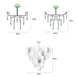 Crystal Elegant Leaf Pendel Light Loft Pendel Light