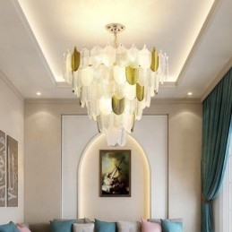 Crystal Elegant Leaf Pendel Light Loft Pendel Light