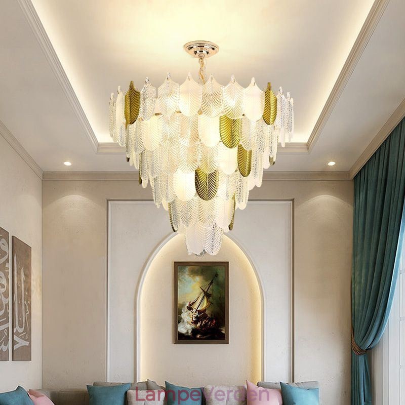 Crystal Elegant Leaf Pendel Light Loft Pendel Light