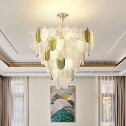 Crystal Elegant Leaf Pendel Light Loft Pendel Light