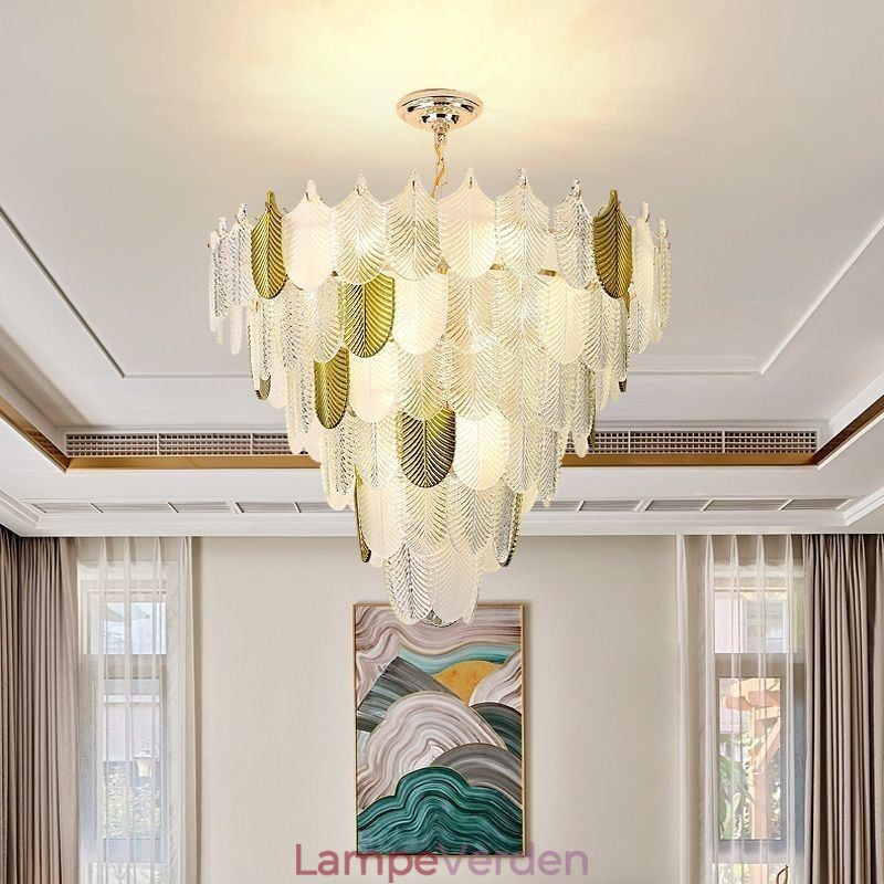 Crystal Elegant Leaf Pendel Light Loft Pendel Light