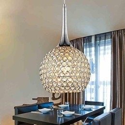 Moderne moderne krystal krom metal lysekrone