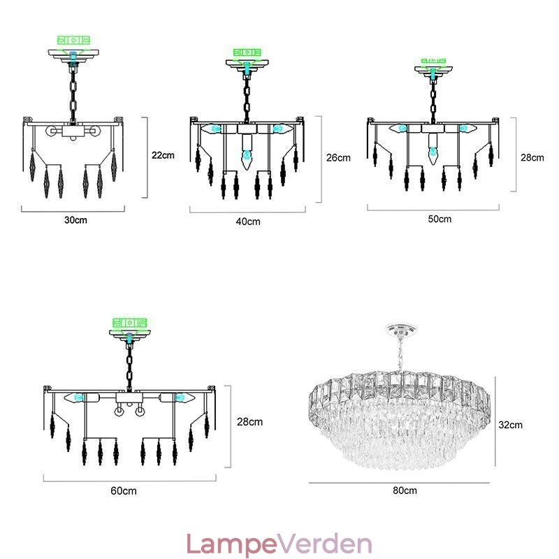 Crystal Pendel Light Moderne Loftslamper Armaturer